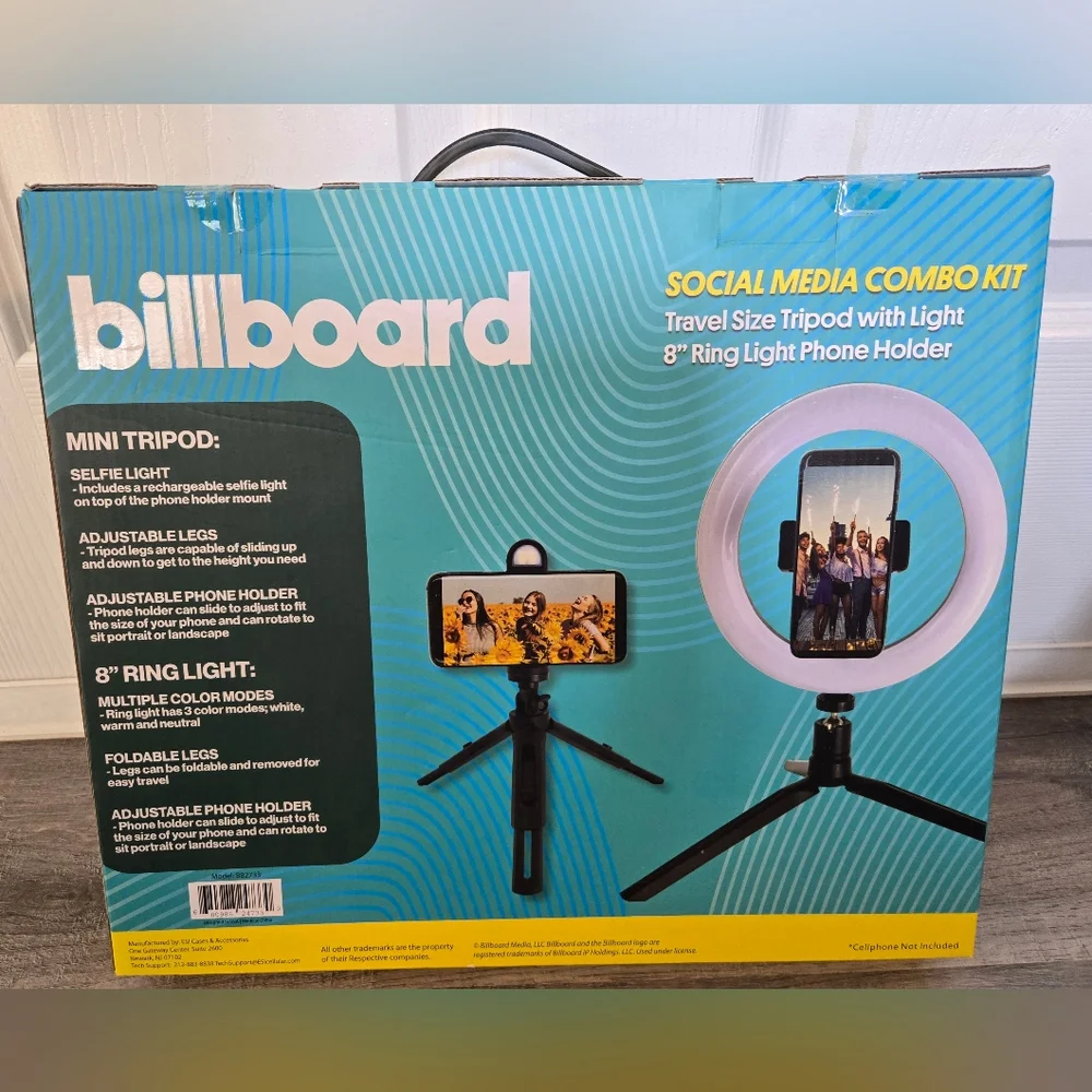 Billboard Social Media Combo Kit with Ring Light and Tripod